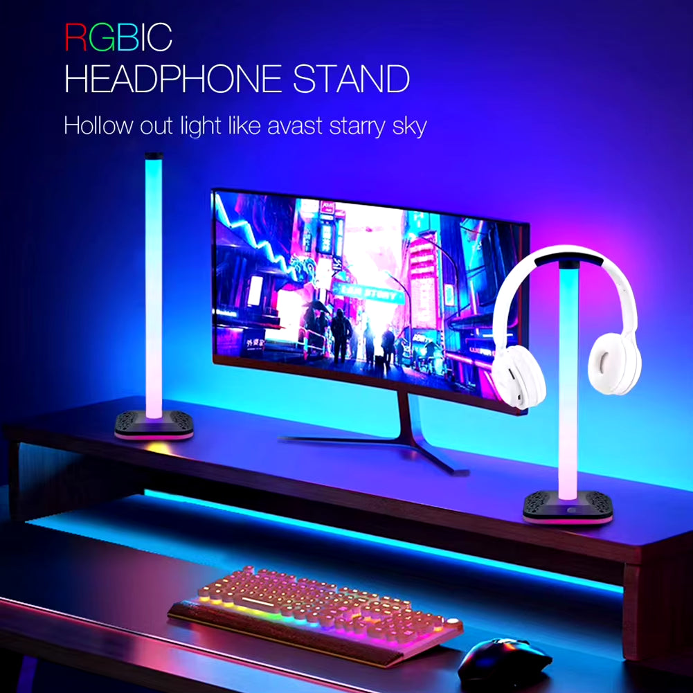 Elevate Your Gaming Setup with the RGB Gaming Headphone Stand - Stylish Desktop Earphone Holder for Gamers