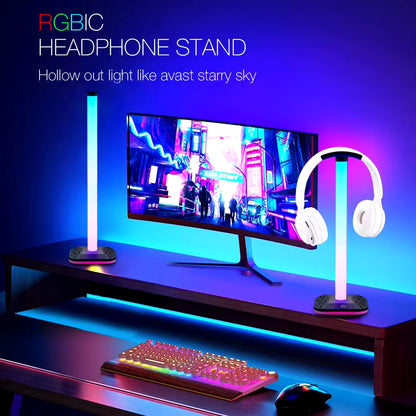 Elevate Your Gaming Setup with the RGB Gaming Headphone Stand - Stylish Desktop Earphone Holder for Gamers