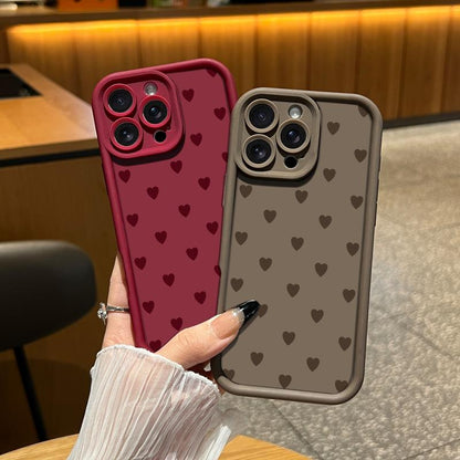 Stylish Heart Pattern Phone Case for iPhone and Samsung - Ultimate Shockproof Protection for Your Device