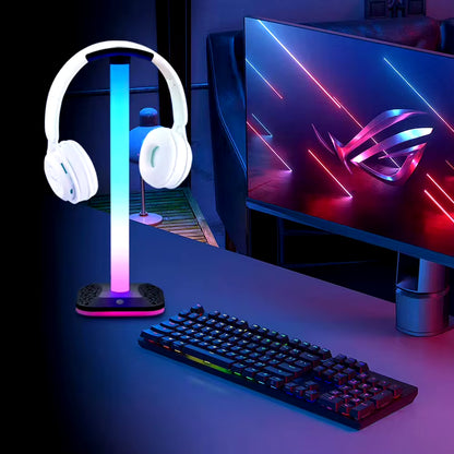 Elevate Your Gaming Setup with the RGB Gaming Headphone Stand - Stylish Desktop Earphone Holder for Gamers