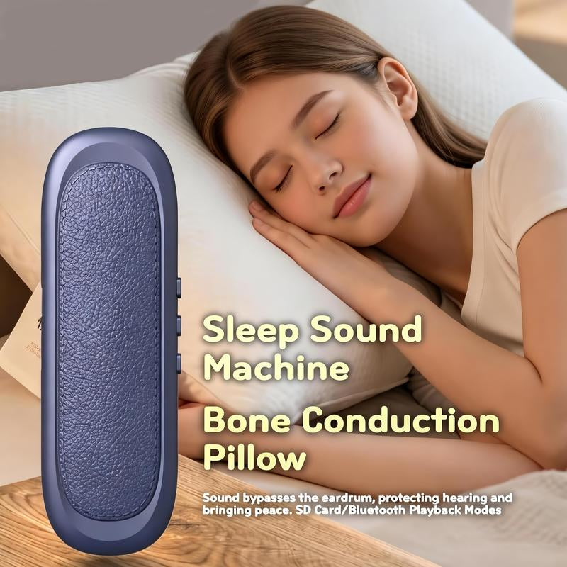 Experience Blissful Sleep with Bluetooth Under Pillow Speakers - Bone Conduction & 3D White Noise Technology