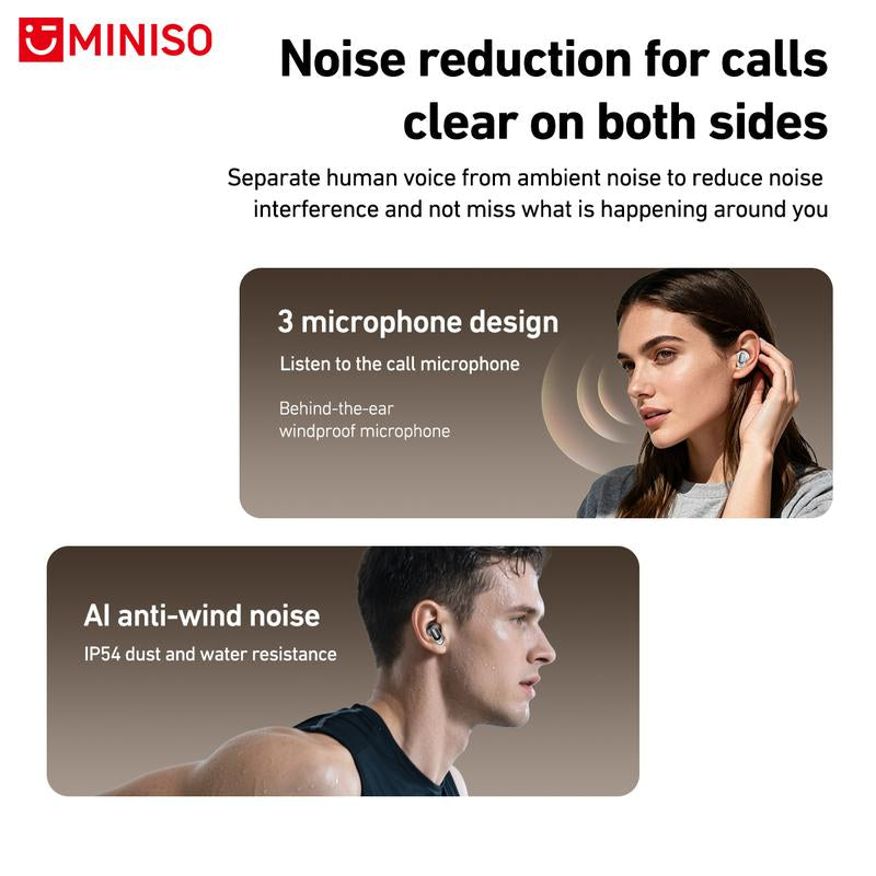 Experience Superior Sound with MINISO MS105 Wireless Bluetooth 6.0 Earbuds - Perfect for Office, Sports, and Gaming!