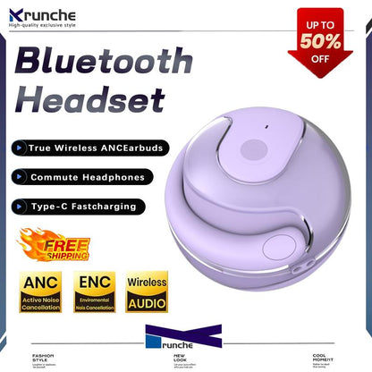 KRUNCHE Wireless Headphones Open Ear Headphones New Favorite over Ear Bluetooth Bluetooth for Easy,Living Hear More, Hurt Less