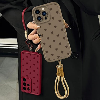 Stylish Heart Pattern Phone Case for iPhone and Samsung - Ultimate Shockproof Protection for Your Device