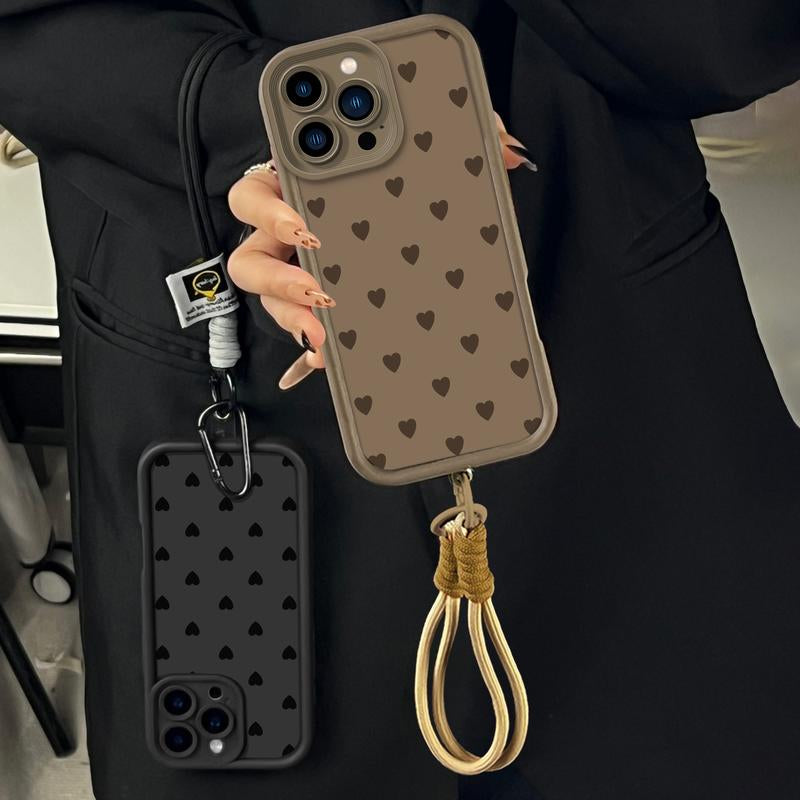 Stylish Heart Pattern Phone Case for iPhone and Samsung - Ultimate Shockproof Protection for Your Device