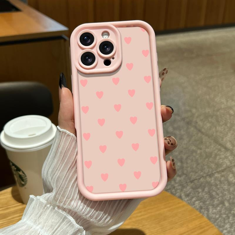 Stylish Heart Pattern Phone Case for iPhone and Samsung - Ultimate Shockproof Protection for Your Device