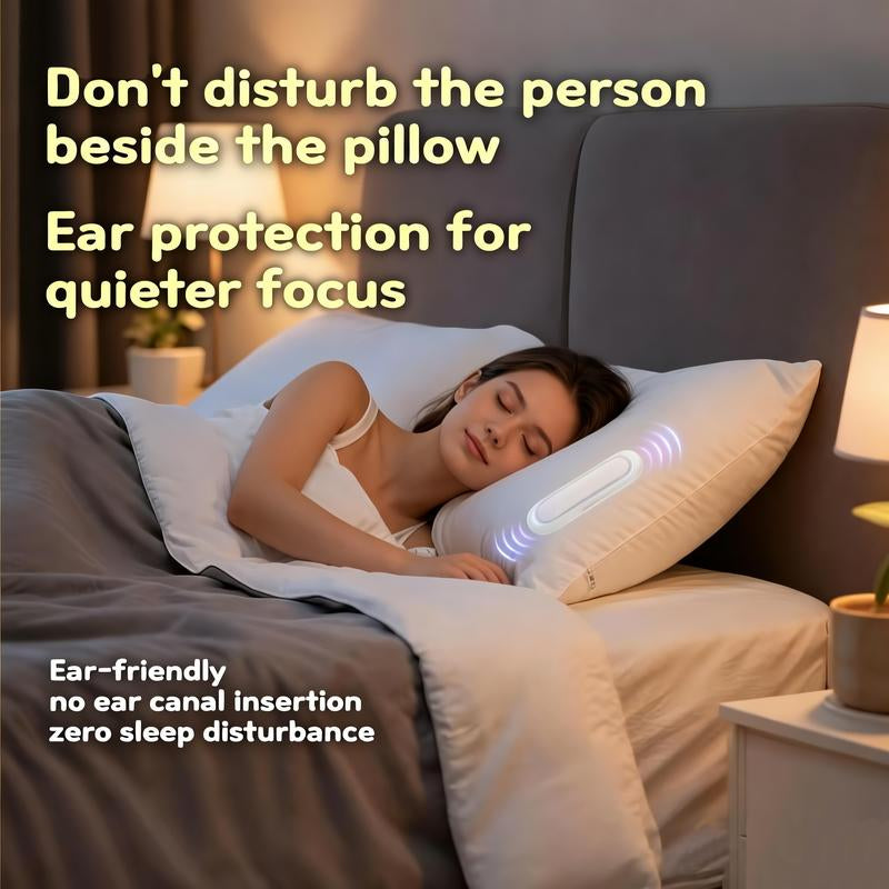 Experience Blissful Sleep with Bluetooth Under Pillow Speakers - Bone Conduction & 3D White Noise Technology